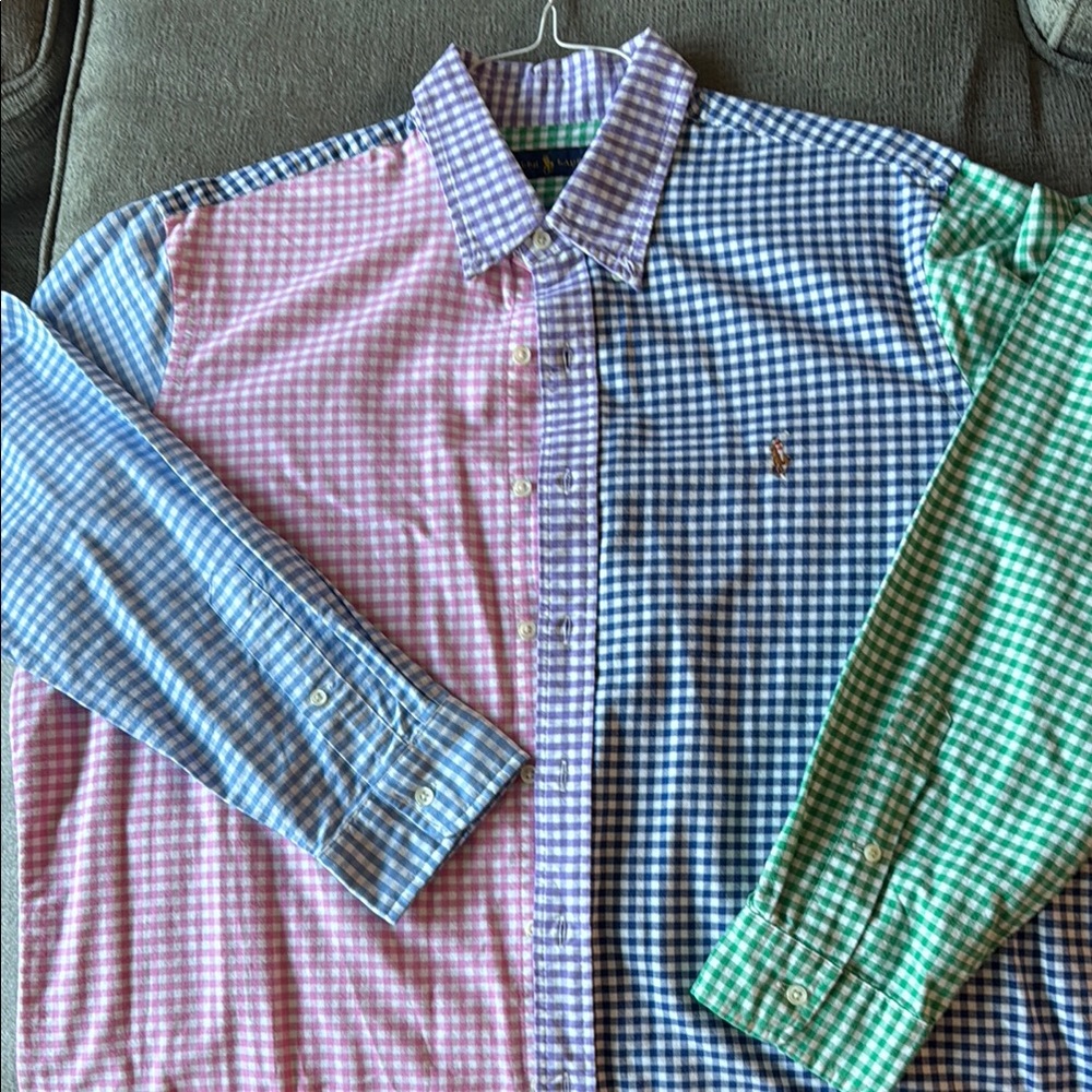 Ralph Lauren Pink, Blue, and Green Gingham Shirt